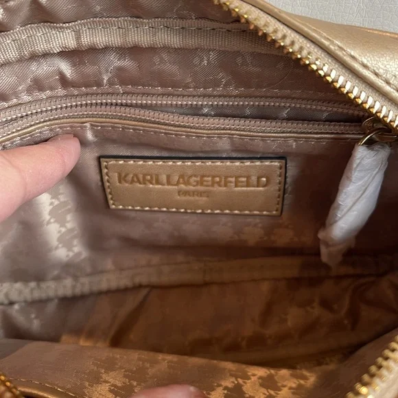 Karl Lagerfeld Gold Handbag - Picture 5 of 7